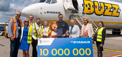Ryanair überschreitet die Marke von 10 Mio. Passagieren am Katowice Airport